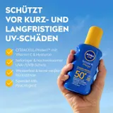 NIVEA SUN Schutz & Pflege Sonnenspray LSF 50+, wasserfestes Sonnencreme Spray – Bild 2