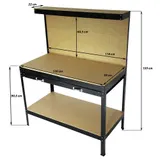 Werkbank Werktisch Arbeitstisch Werkstatt Lochwand Regal Werkzeug Platte XL W1 – Bild 11