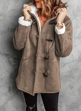 Damen Winter Jacke Wintermantel Mit Kapuze warm gefüttert Winterjacke Thermo NEU – Bild 2