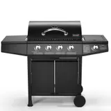 TAINO BASIC 4+1 Gasgrill BBQ GRILLWAGEN Edelstahl Brenner Seitenkocher TÜV Grill – Bild 4