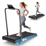 Laufband elektrisch Walking Pad LCD mit 8% Steigung für Zuhause Untertisch 130KG – Bild 3