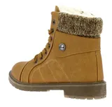Damen Winterboots Stiefeletten Stiefel Schnürboots Gefütterte Booty Camel 37-42 – Bild 4