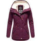 Marikoo Damen Herbst Winter Jacke Teddyfell gefüttert Winterjacke Kapuze B802 – Bild 5