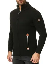 Redbridge Herren Strickjacke Cardigan mit Stehkragen Basic Luxury Pullover M3633 – Bild 5