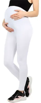 Be Mammy Damen Umstandshose Leggings Elastischer Bund Lang Baumwolle S-4XL – Bild 1