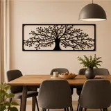 XXL Wandbild Lebensbaum Metall Bild Baum Metallbild Wanddeko 118 x 44 x 3,2 cm – Bild 9