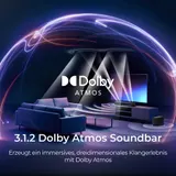 ULTIMEA Poseidon M70 3.1.2 Dolby Atmos Soundbar mit kabellosem Subwoofer - HDMI – Bild 3
