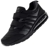 Herren Damen Sportschuhe Turnschuhe Laufschuhe Sneaker Klettverschluss Schwarz – Bild 1