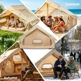 Aufblasbares Campingzelt, 3x2M Oxford-Stoff Zelt mit Luftpumpe 4 Jahreszeiten – Bild 8