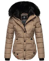 Marikoo warme Damen Winter Jacke Winterjacke Steppjacke gefüttert Kunstfell B618 – Bild 1