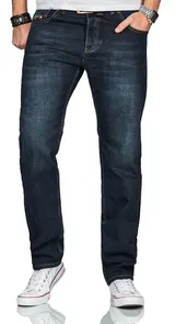 A. Salvarini Beppo Designer Herren Jeans Hose Basic Jeanshose Comfort Fit – Bild 2