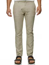 Indicode Herren Leinenhose INGuy-Stoffhose Leichte Sommerhose Pants Männer Chino – Bild 1