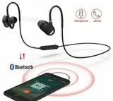 SPORT WIRELESS BLUETOOTH OHRHÖRER HEADSET KOPFHÖRER EARBUDS MIT MIKROFON, SCHWARZ. NEU – Bild 3