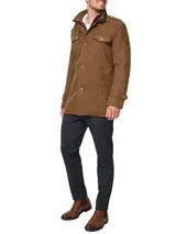 Indicode Herren Kurzmantel Brandon-Herrenmantel Wollmantel Parka Stehkragen – Bild 4