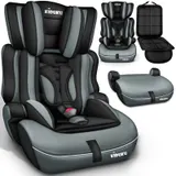 Autokindersitz Autositz Kinderautositz mit Extrapolster 9-36kg Gruppe 1+2+3 Schw – Bild 1