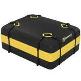 Outsunny Dachbox Auto 425L Wasserdicht Gepäckbox mit 8 Verstärkte Gurte Gelb – Bild 3