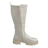 Damen Stiefel Übergangstiefel Leicht Gefüttert Blockabsatz Leder-Optik 36 38 39 – Bild 4