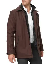 Indicode Herren Mantel Brittany -Parka Kurzmantel Herrenmantel Stehkragen Männer – Bild 2