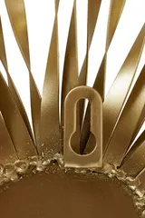 Leonique Wand Deko Glas Spiegel SONNE 2er Set Metall Gold 46x4cm – Bild 4