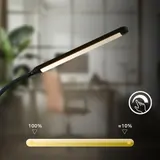 LED Stehlampe Touch Dimmbar Warmweiß Schwenkbar Leselampe 170cm Schwarz – Bild 5
