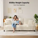 3-Sitzer Sofa mit Schlaffunktion, 211cm / 221cm / 256cm / 275cm Länge Couch – Bild 6