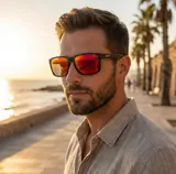 Jec-B Herren Sonnenbrille Polarisiert Sport Carbon UV400 Verspiegelt Matt JC8 – Bild 4