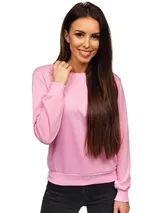 Sweatshirt Langarmshirt Pullover Pulli Unifarben Classic Sport Damen BOLF Basic – Bild 1