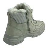 Damen Stiefeletten Winterboots Stiefel Sneaker Gefüttert Winterschuhe Warm Grau – Bild 3