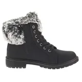 Damen Boots Stiefeletten Stiefel Schnür-Booty Winterstiefel Gefütterte Schuhe – Bild 2
