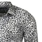 Blumen Hemden Herren Bunte Hemd Muster Freizeitshemd Langarm Mehrfarbig Shirt  – Bild 3