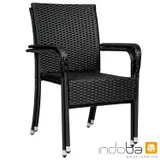 2x Stuhl Gartenstuhl Polyrattan Gartensessel Terrasse Balkonstuhl Stapelstuhl – Bild 3
