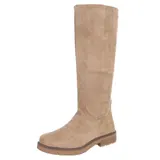 Damen Stiefel mit Reißverschluss Ital-Design 3050 in Hellbraun – Bild 6