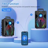 Tragbarer Bluetooth 5.0 Lautsprecher Subwoofer Musikbox LED mit Mikrofon Stereo· – Bild 9