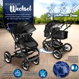 KIDUKU® 3 in 1 Kombi-Kinderwagen Buggy Reisebuggy inkl. Auto- Babyschale Faltbar – Bild 5