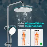 Edelstahl Höhenverstellbares Duschset, Duschsystem Regendusche mit Handbrause – Bild 5