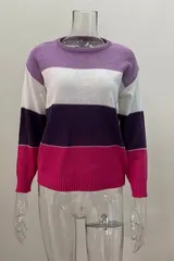 Damen Pullover Pulli Rund Hals Sweater Langarm Oberteile Strickpullover Winter – Bild 8
