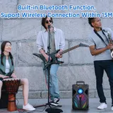 Tragbarer Bluetooth 5.0 Lautsprecher Subwoofer Musikbox LED mit Mikrofon Stereo· – Bild 6