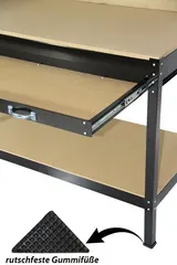 Werkbank Werktisch Arbeitstisch Werkstatt Lochwand Regal Werkzeug Platte XL W1 – Bild 7