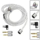 Versilbertes einzelnes Kupfer 3-in-1 Kabel Typ-C auf 3,5 mm und 4,4 mm 1,2 m – Bild 5
