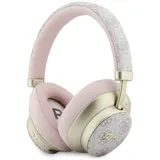 Guess Bluetooth 5.4 Wireless Headset ENC On-Ear 4G Gold Script Metal pink – Bild 1