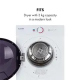 Wäschetrockner Ablufttrockner 50cm Frontlader 1020W Timer 3kg Kapazität weiß – Bild 5