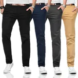 Maurelio Modriano Herren Designer Chino Stoff Hose Stretch Regular Slim MM015 – Bild 5