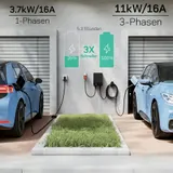 dé Typ 2 Wallbox 11kW mit APP und RFID, 6-16A 3-Phasen EV-Ladegerät 400V 7.5m – Bild 3