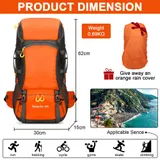 50L Rucksack Wasserdicht Wanderrucksack Reise Sport Trekkingrucksack Regenhülle – Bild 5