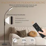 HOMCOM LED Stehlampe Dimmbar Stehleuchte mit Fernbedienung & Touch-Steuerung – Bild 8