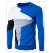 Herren Farbblock Basic Pullover Rundhals Sweatshirt Pulli Langarm Oberteile Warm – Bild 3