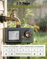 Bewässerungscomputer mit 3 Ausgängen LCD-Display & Regenverzögerung für Garten – Bild 6