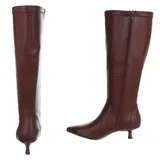 Used Look Damen Stiefel mit Reißverschluss Ital-Design 4382 in Weinrot – Bild 5