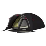 Outsunny Campingzelt für 2 Personen leicht UV 50+ Tunnelzelt mit Vordach – Bild 3