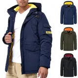 Indicode Herren Parka Ocala-Winterjacke Wintermantel Kapuze Mantel Männer – Bild 7